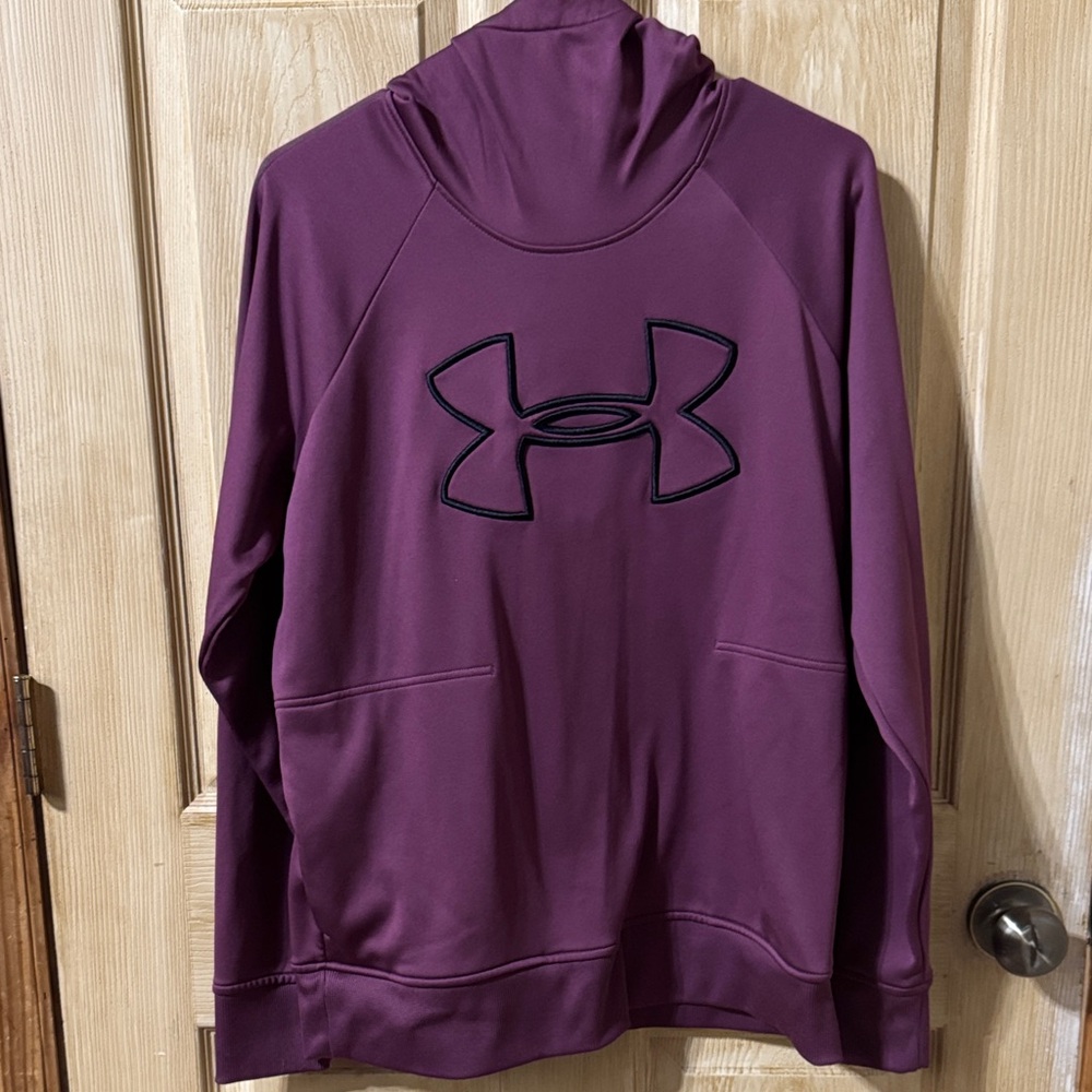 Under Armour Maroon Hoodie with Black Logo